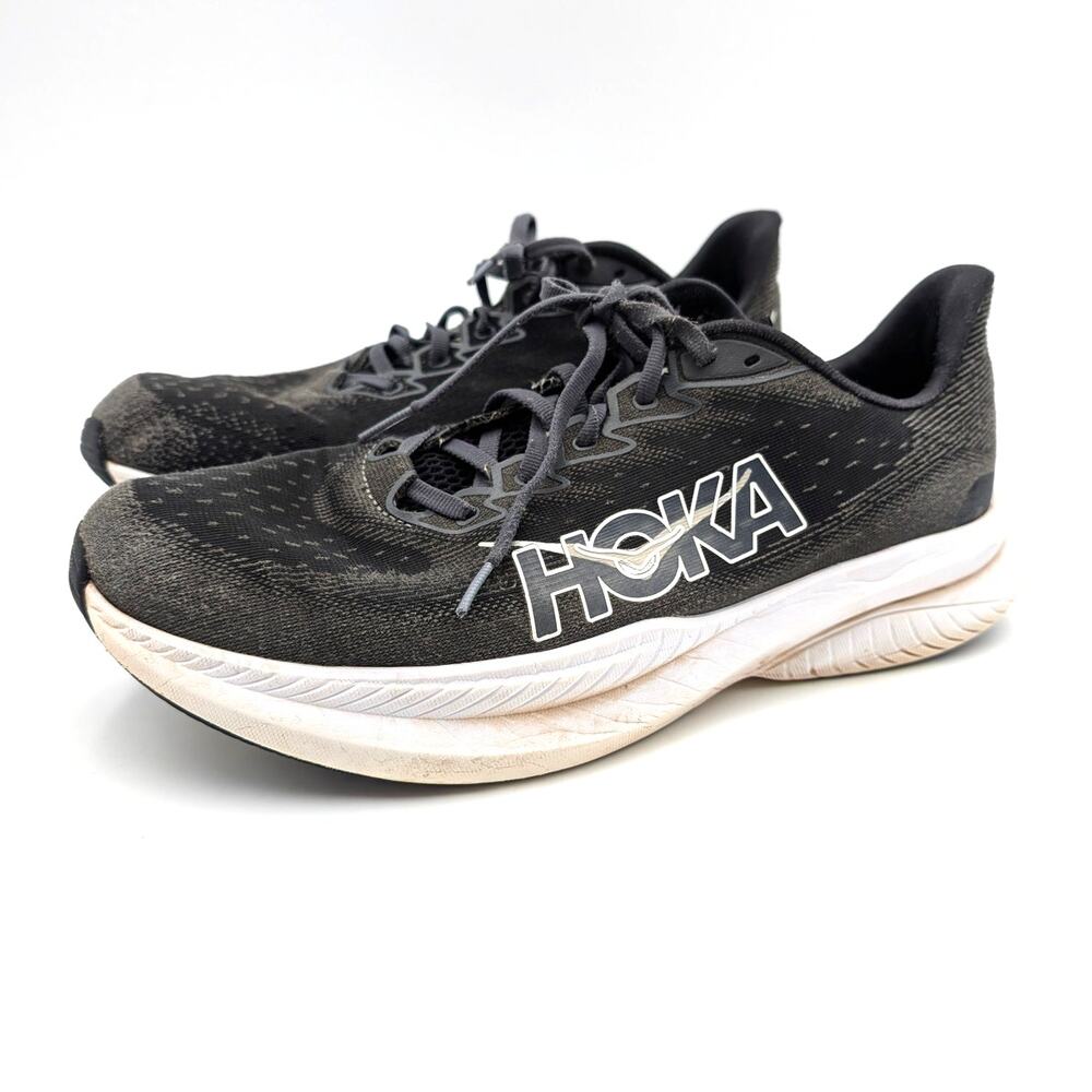 Hoka One Mach 6 Athletic Sneakers Running Shoes Men's Black Size US12D EU46 1/2